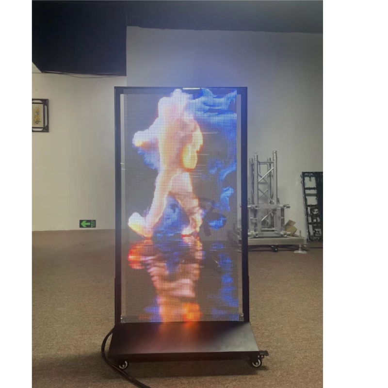 Schermo di visualizzazione con pellicola adesiva olografica trasparente ultra morbida e leggera a LED
